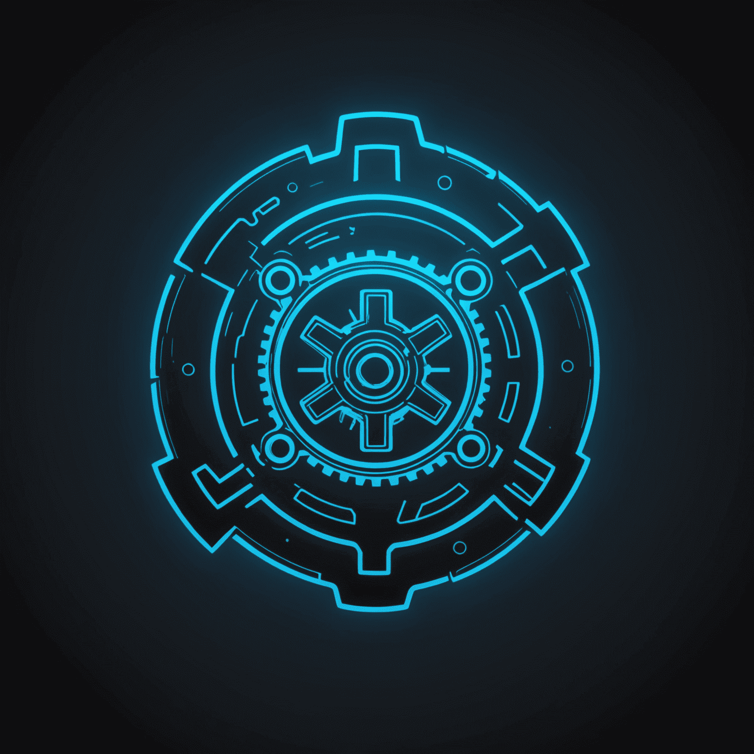 ReserveTherapy Logo - A stylized wrench and gear icon in neon blue